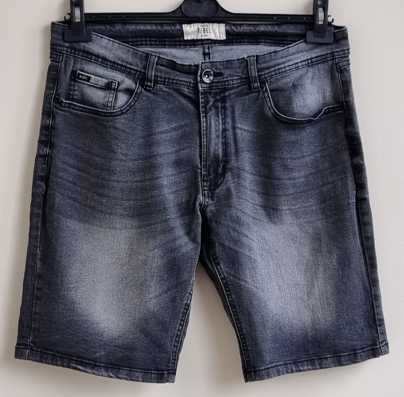 Rebel donkergrijze jeans short mt. L