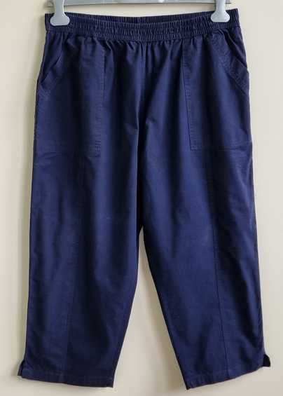 Donkerblauwe capri instapbroek mt. XL