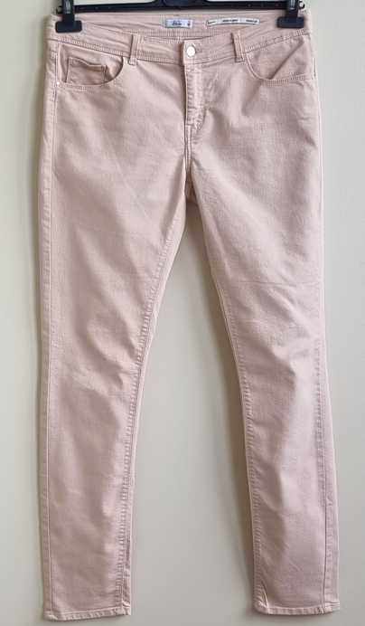 Miss Etam zachtroze/beige stretchy broek mt. 38