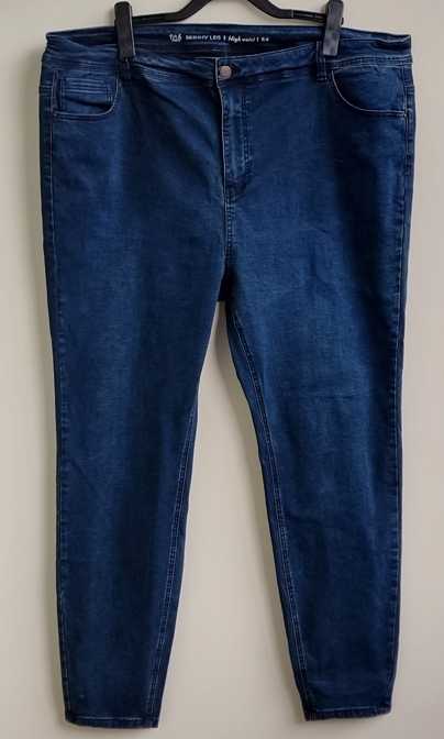 MS Mode donkerblauwe skinny leg/high waiste jeans mt. 54