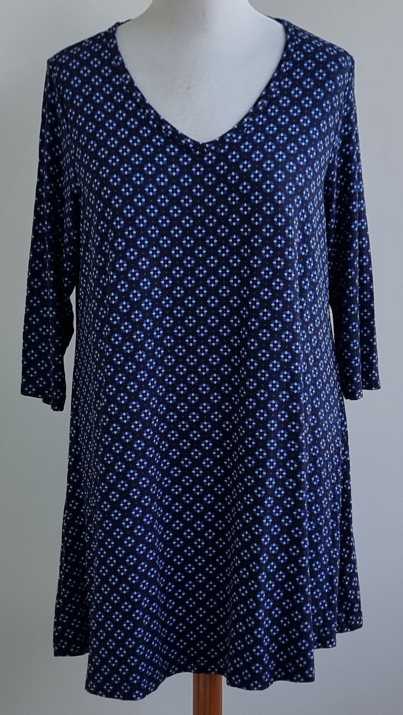 Yesta blauw tuniek shirt met print mt. 46 (0)