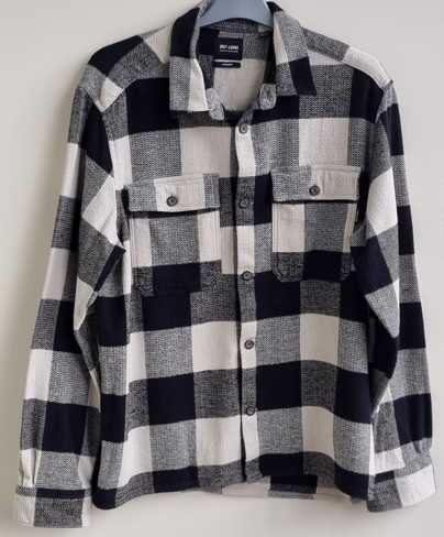 Only & Sons zwart/roomwit overshirt mt. XL