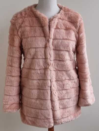 J&H Fashion (namaak) roze bontjasje mt. L/XL