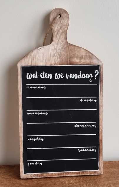 Woodart houten menu bord 