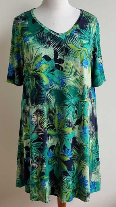 Yesta groen tuniek shirt met print mt. 46 (0)