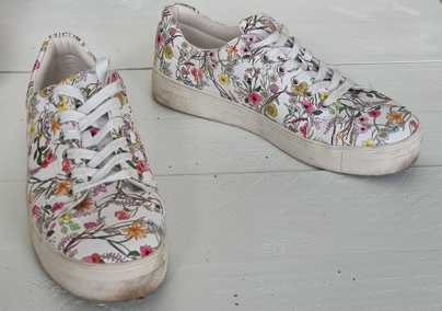 Aldo witte sneakers met bloemen prints mt. 39